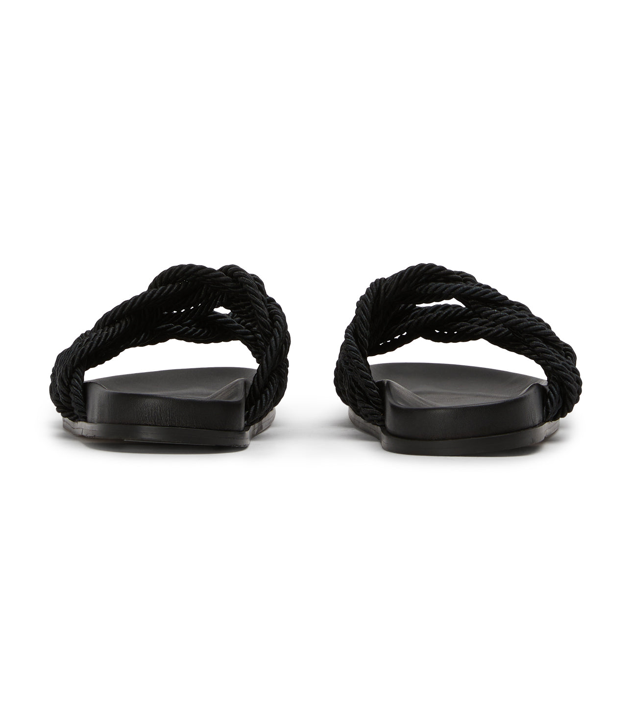 Flats Tony Bianco Lucky Black Rope Sandals