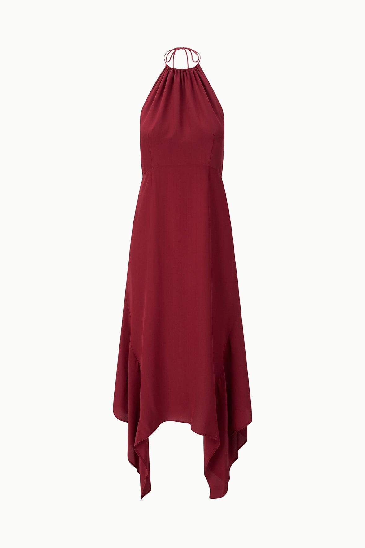 STAUD Bianca Silk Dress Pinot