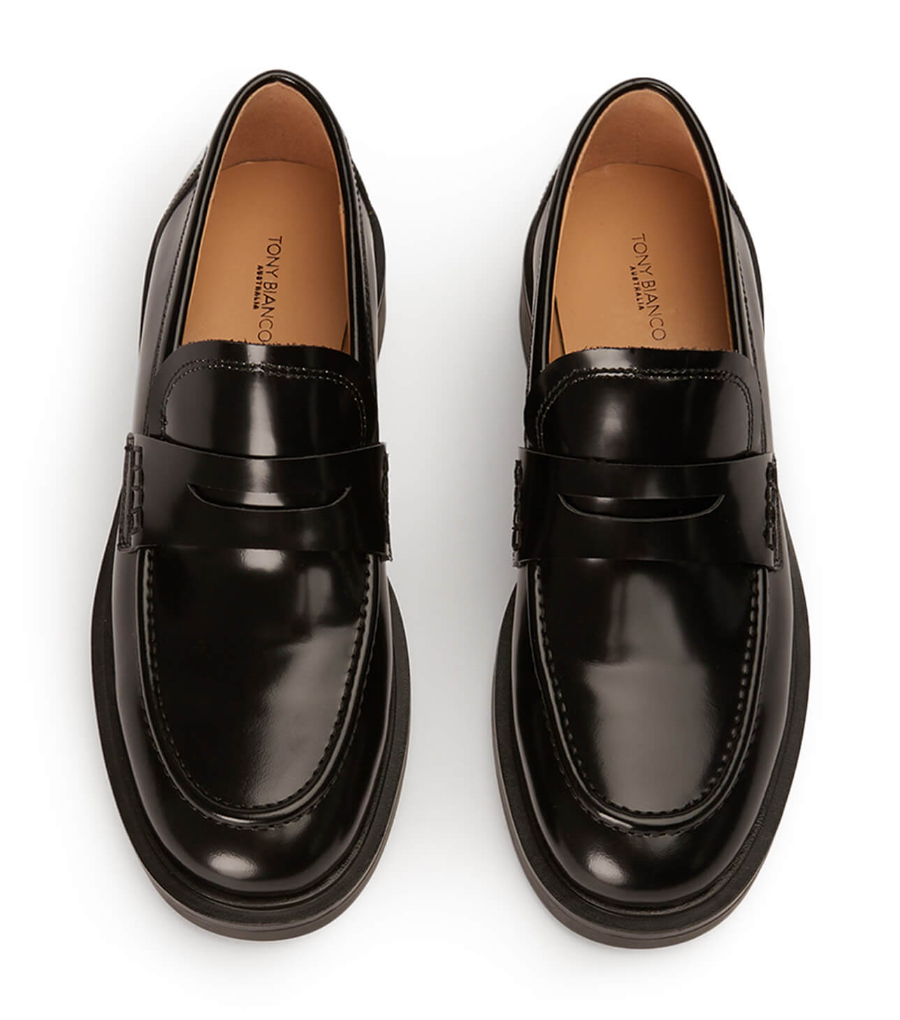 New Arrivals Tony Bianco Cherish Black Hi Shine Flats
