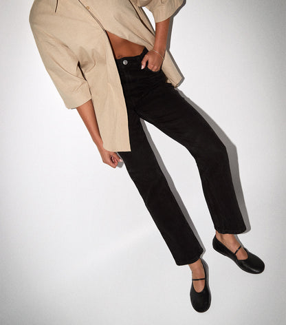 New Arrivals Tony Bianco Martinez Black Nappa Flats