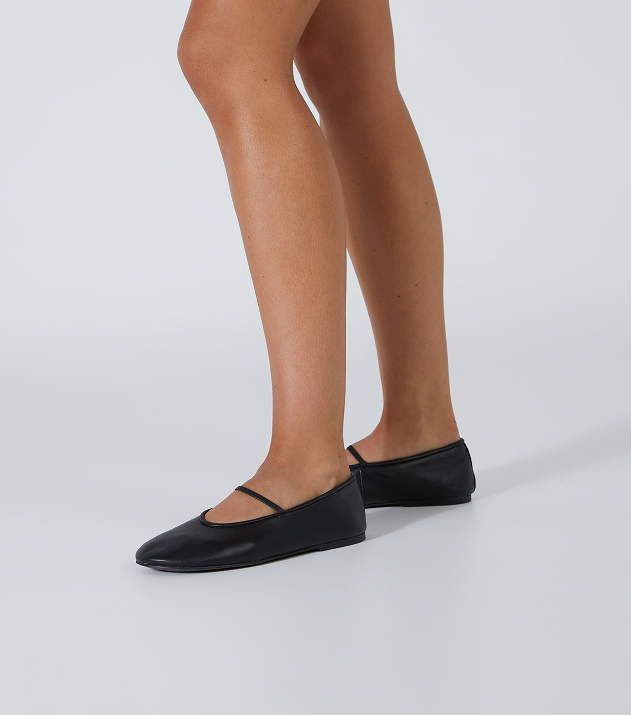 New Arrivals Tony Bianco Martinez Black Nappa Flats