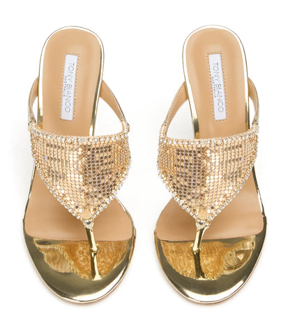 New Arrivals|Heels Tony Bianco Demure Gold Glomesh