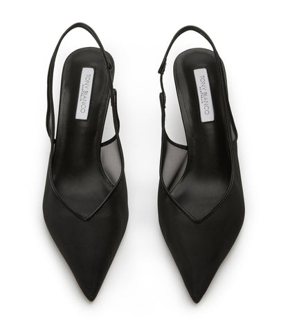 New Arrivals Tony Bianco Breeze Black Nylon Heels