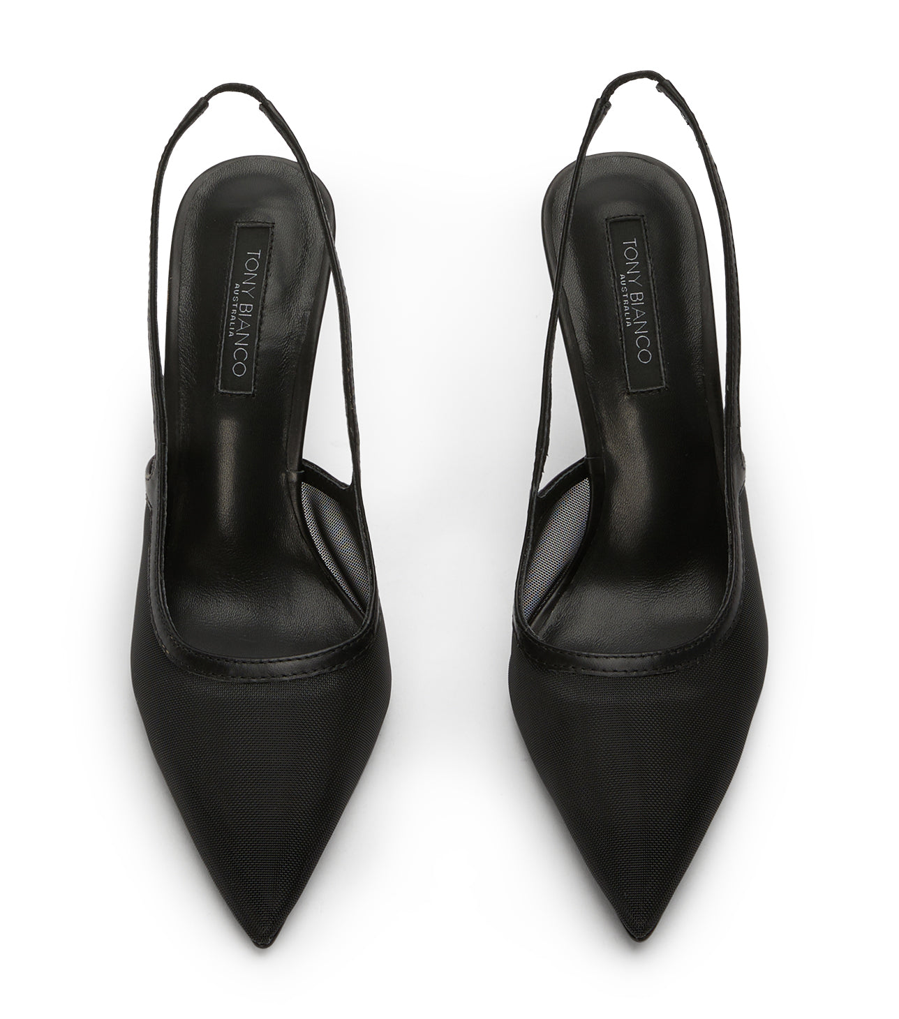 New Arrivals Tony Bianco Glide Black Nylon Heels