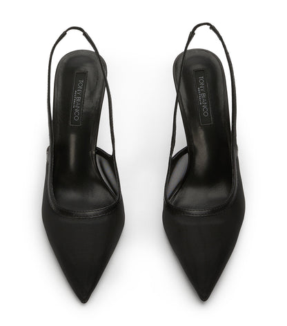 New Arrivals Tony Bianco Glide Black Nylon Heels