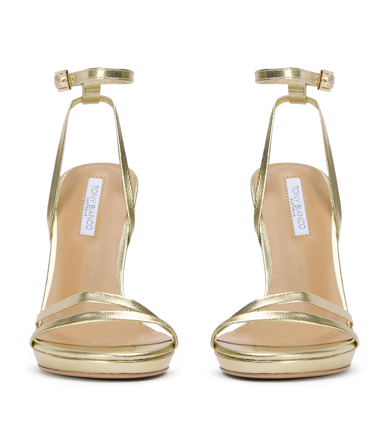 Heels|New Arrivals Tony Bianco Sage Gold Nappa Metallic