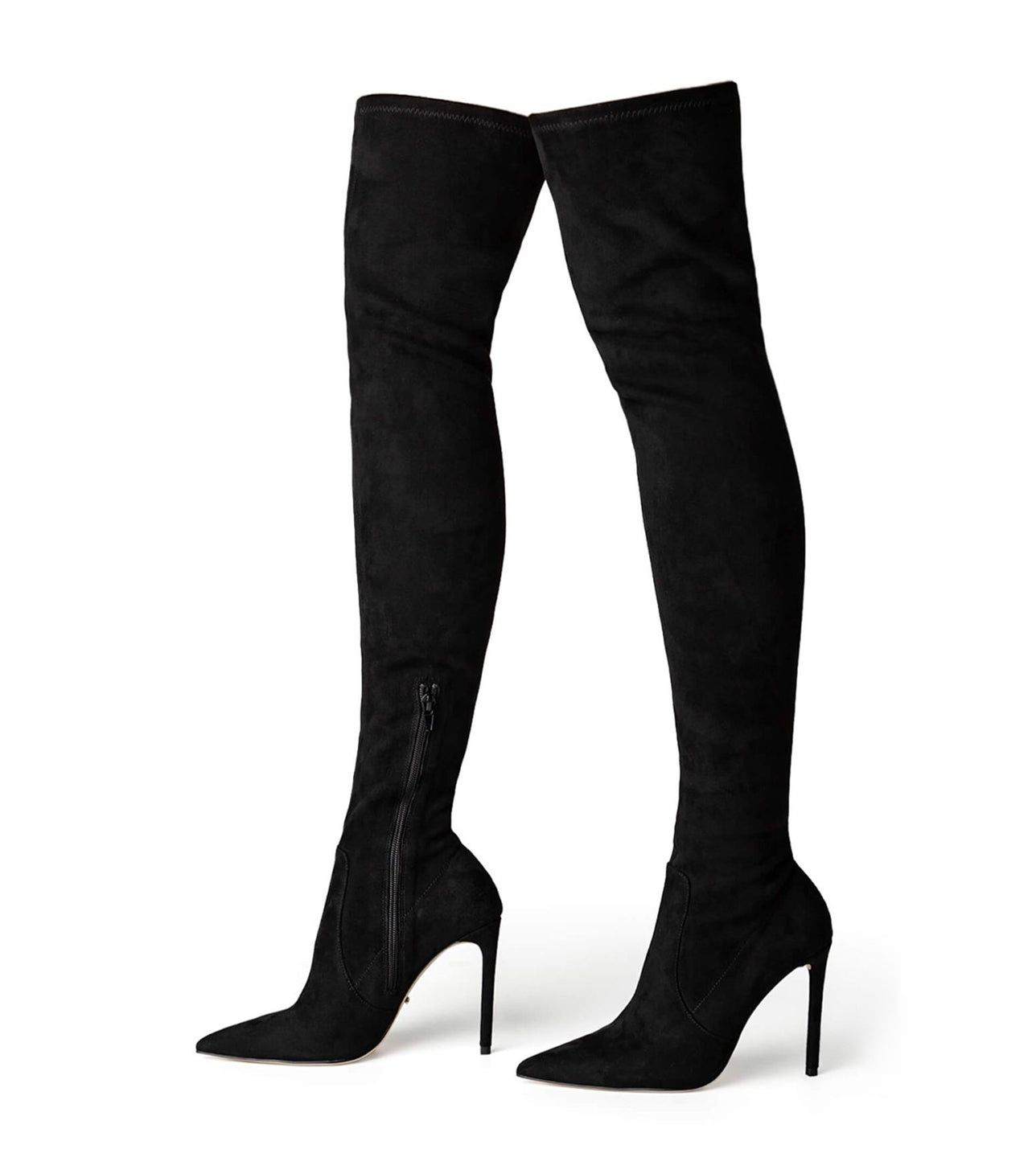 Boots Tony Bianco Avah Black Stretch Suede Long Boots