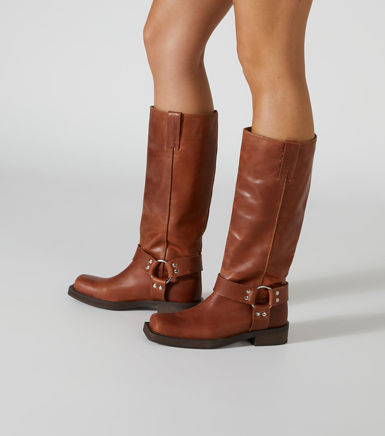 Boots Tony Bianco Biker Cognac Calf Boots