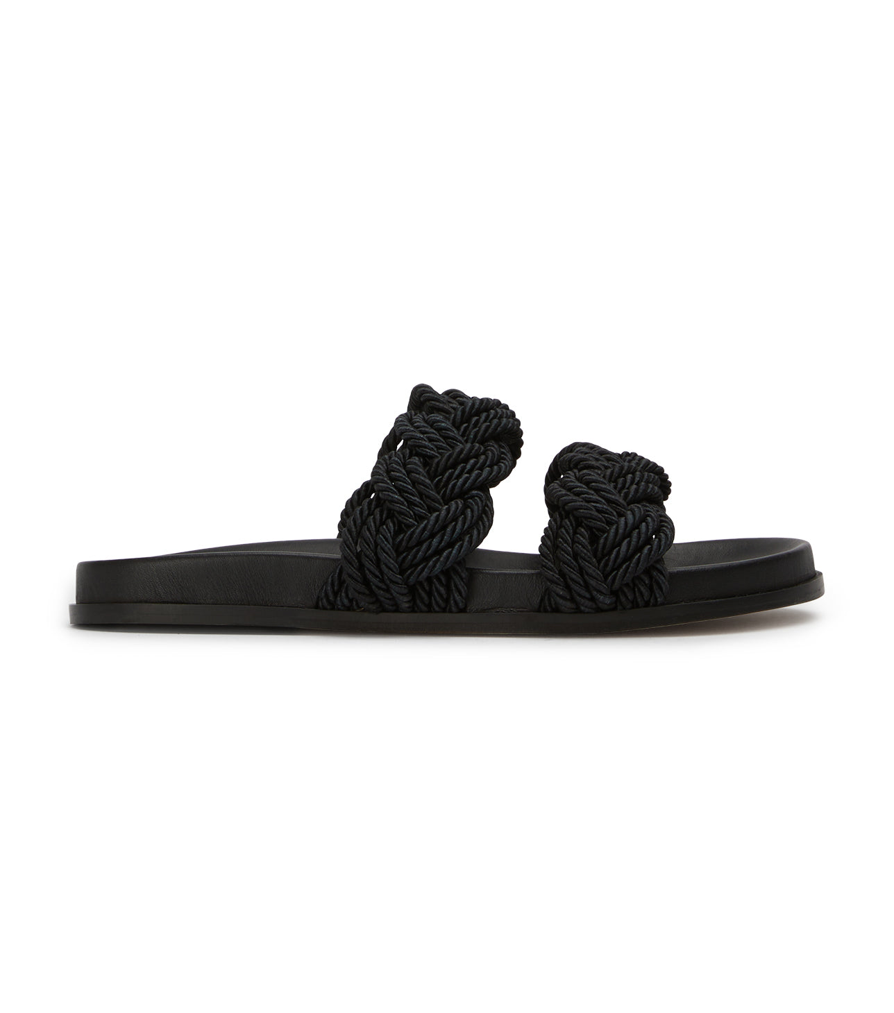 Flats Tony Bianco Lucky Black Rope Sandals