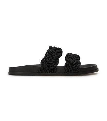 Flats Tony Bianco Lucky Black Rope Sandals