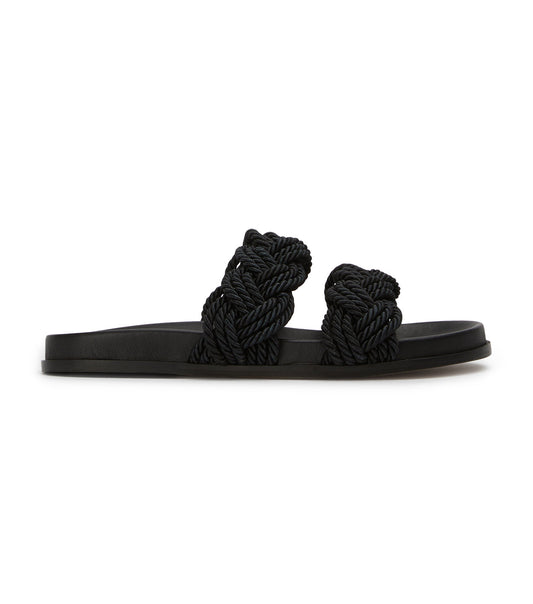 Flats Tony Bianco Lucky Black Rope Sandals