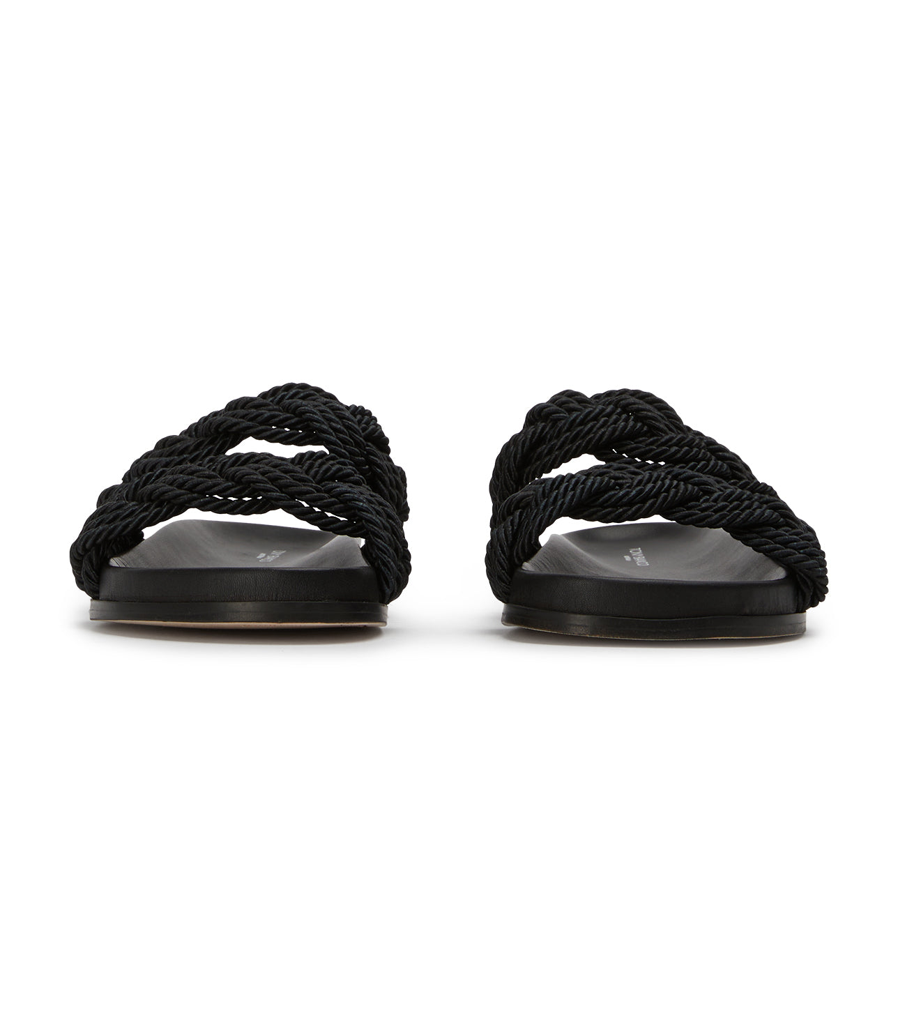 Flats Tony Bianco Lucky Black Rope Sandals