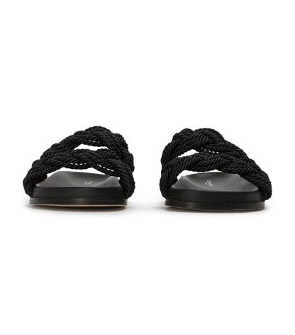Flats Tony Bianco Lucky Black Rope Sandals