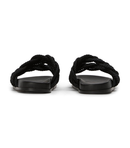Flats Tony Bianco Lucky Black Rope Sandals