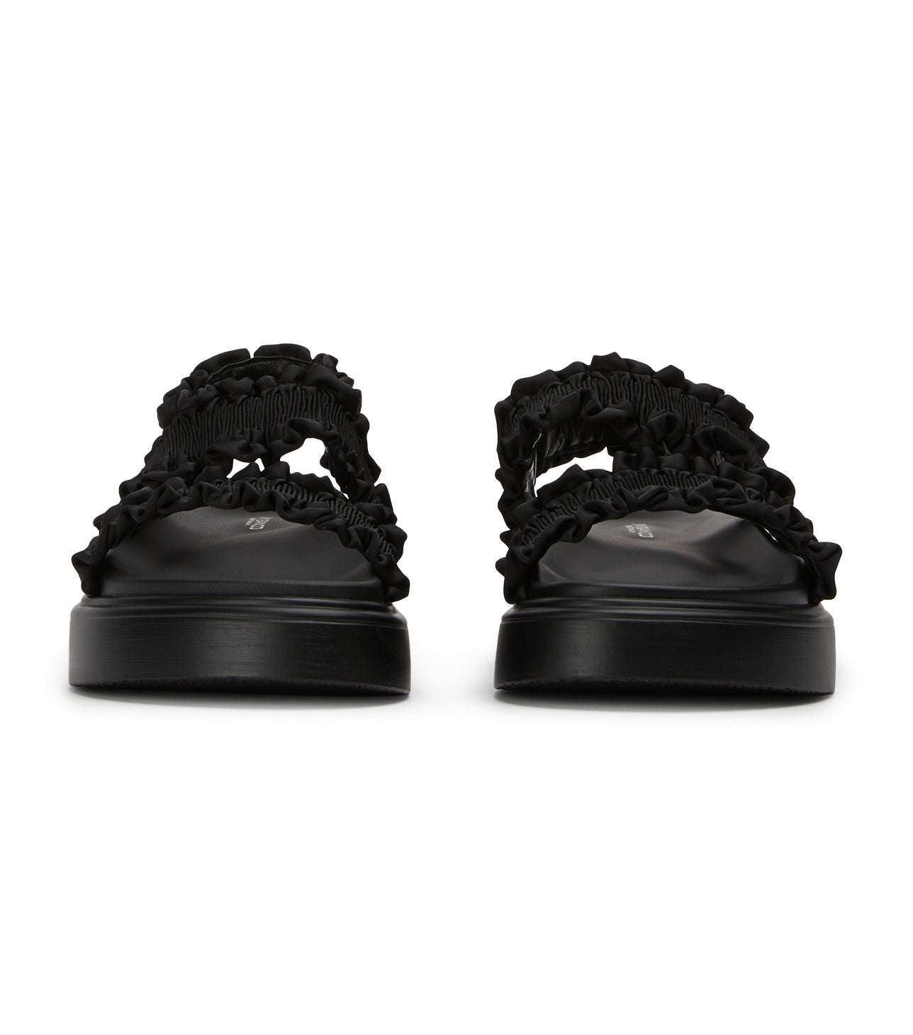 Flats Tony Bianco Jerry Black Ruffle Sandals