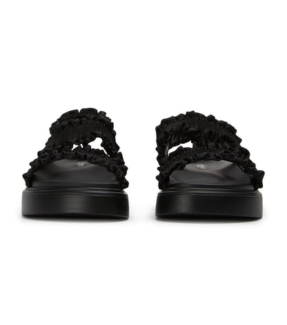 Flats Tony Bianco Jerry Black Ruffle Sandals