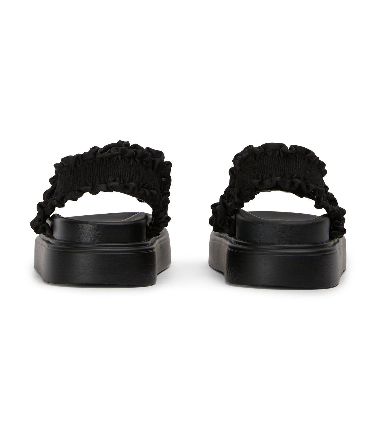 Flats Tony Bianco Jerry Black Ruffle Sandals