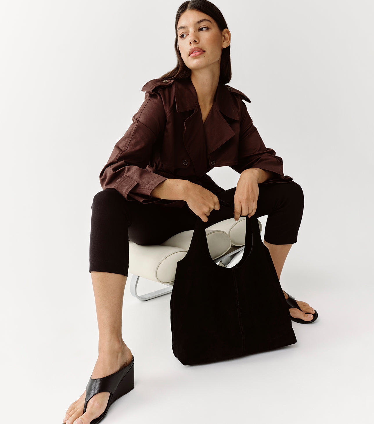 Handbags Tony Bianco Mily Black Suede