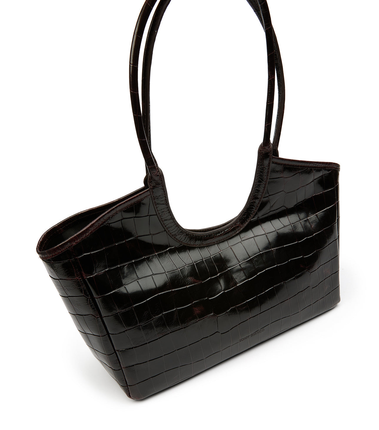 Handbags Tony Bianco Kiki Burgundy Croc Shine
