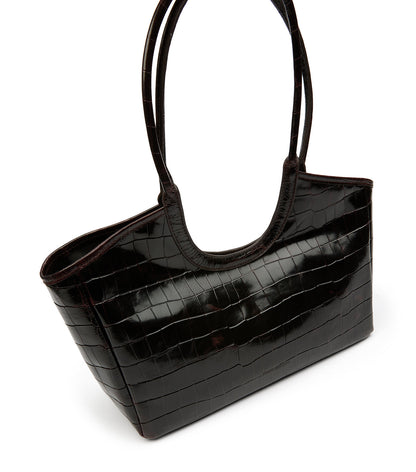 Handbags Tony Bianco Kiki Burgundy Croc Shine