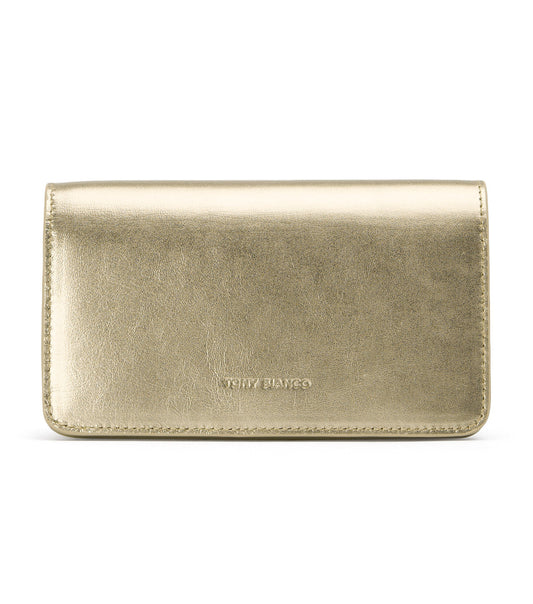 Handbags Tony Bianco Mags Gold Nappa Metallic