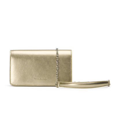 Handbags Tony Bianco Mags Gold Nappa Metallic