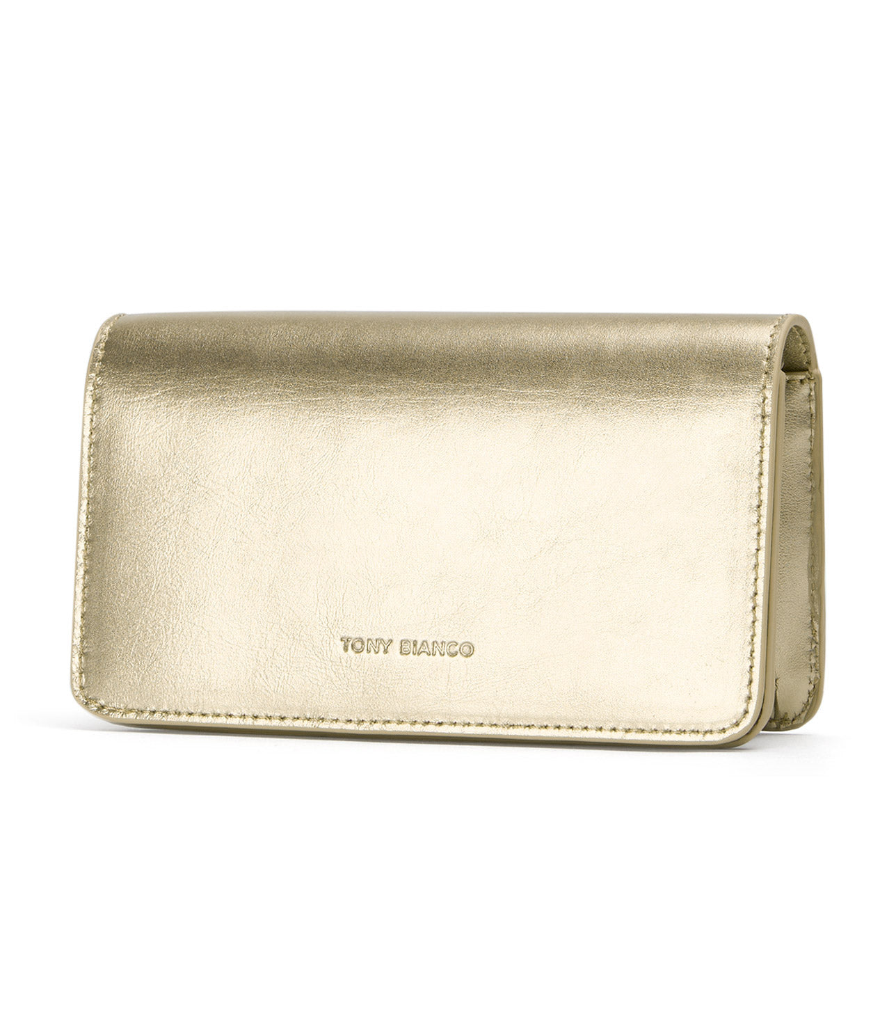 Handbags Tony Bianco Mags Gold Nappa Metallic