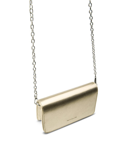 Handbags Tony Bianco Mags Gold Nappa Metallic