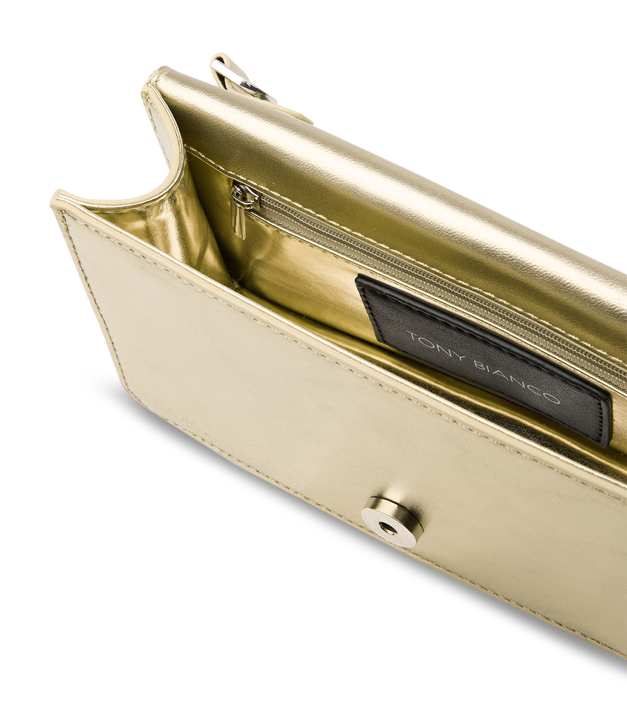 Handbags Tony Bianco Mags Gold Nappa Metallic