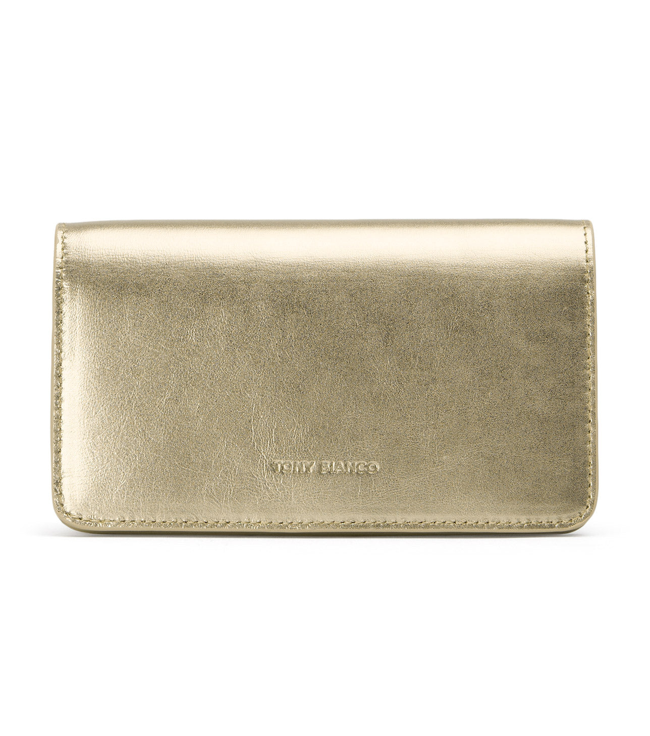 Handbags Tony Bianco Mags Gold Nappa Metallic