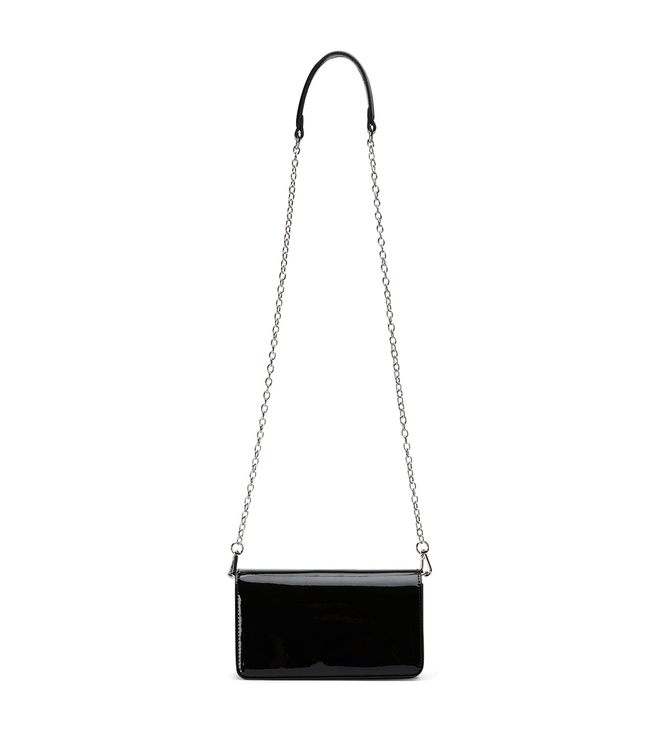 Handbags Tony Bianco Mags Black Patent Shoulder Bag