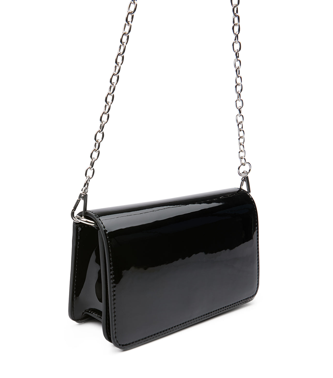 Handbags Tony Bianco Mags Black Patent Shoulder Bag