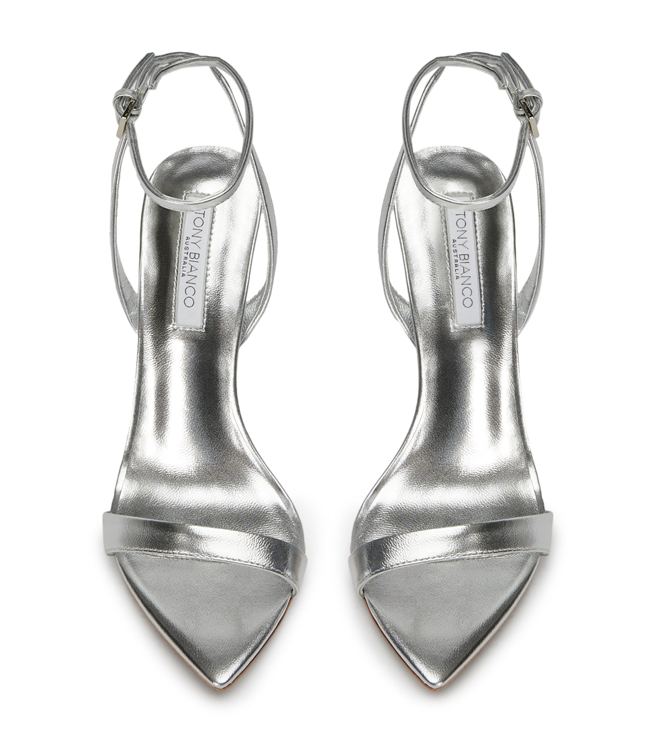 Sale Tony Bianco Milos Silver Nappa Metallic Heels
