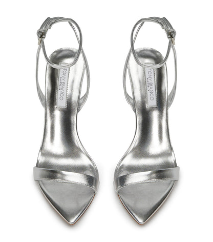 Sale Tony Bianco Milos Silver Nappa Metallic Heels
