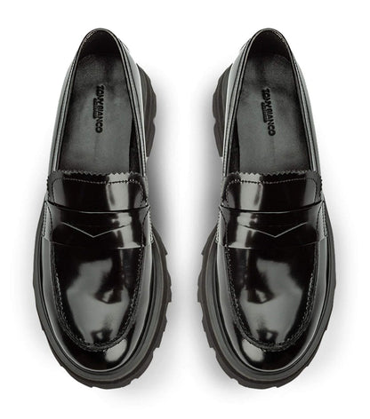 New Arrivals Tony Bianco Axell Black Hi Shine Casual Shoes