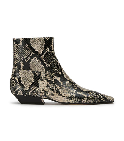 New Arrivals Tony Bianco Rupert Ecru Snake Ankle Boots