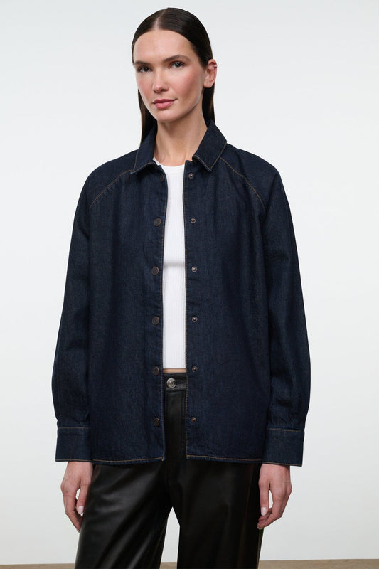 STAUD Myles Shirt Jacket Indigo