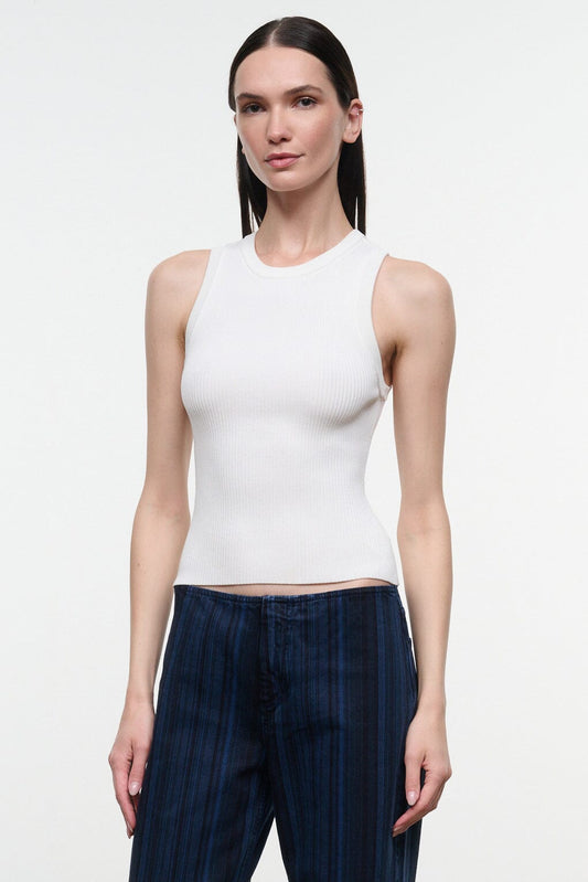 STAUD Malia Tank White