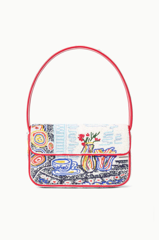 STAUD Tommy Beaded Bag Teatime