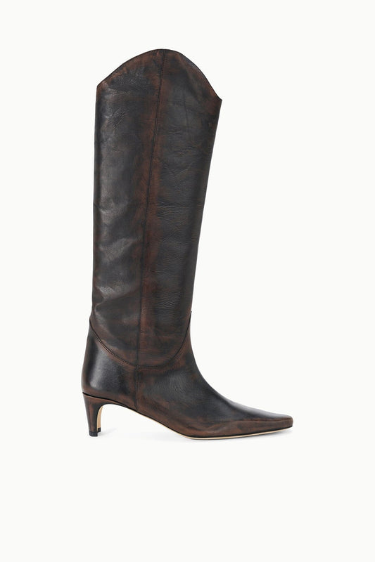 STAUD Western Wally Boot Espresso Distressed