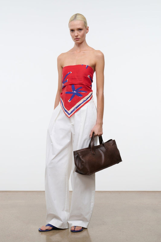 STAUD Sonya Linen Scarf Painted Foulard