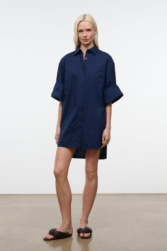 STAUD Nico Dress Navy