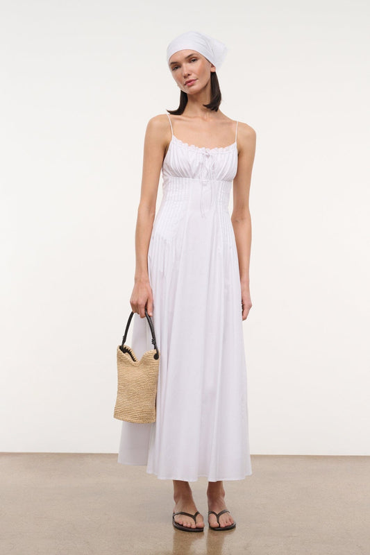 STAUD Margi Dress White