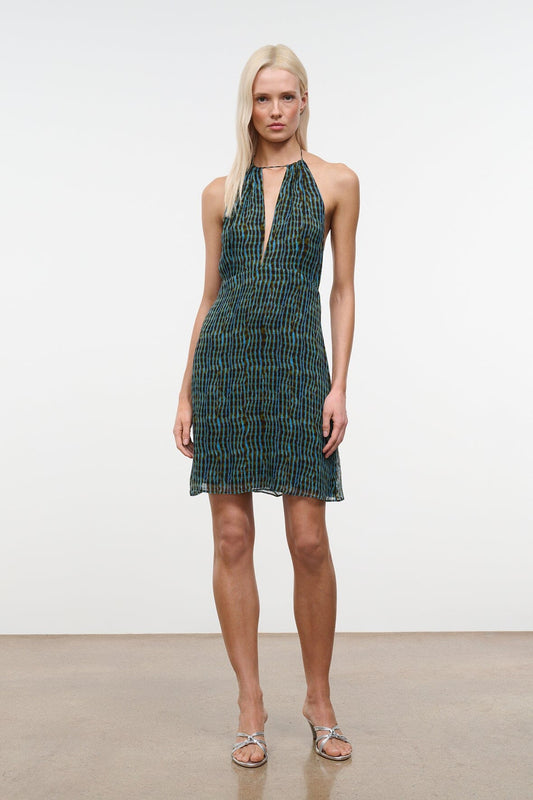 STAUD Tali Dress Tidal Shell