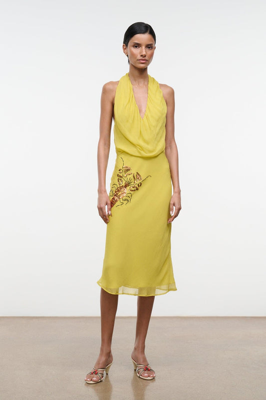 STAUD Simona Dress Citron