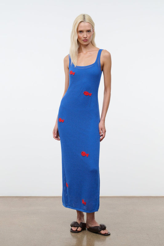 STAUD Pietro Dress Da Adolfo Blue