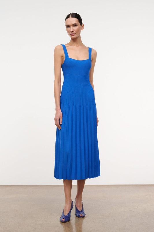 STAUD Ellison Dress Cobalt
