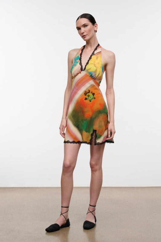 STAUD Lucca Mini Dress Superbloom Scarf