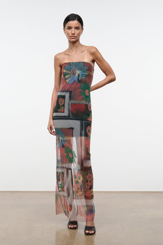 STAUD Liliana Dress Superbloom Scarf