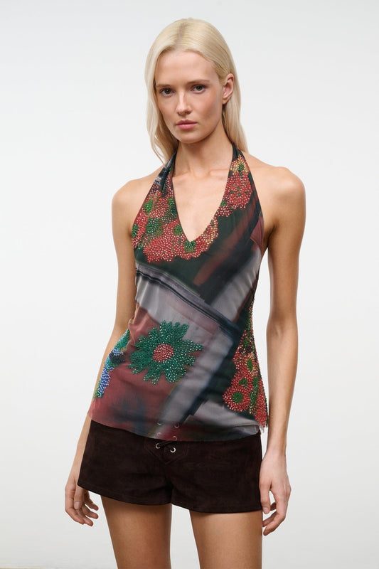 STAUD Felice Top Superbloom Scarf